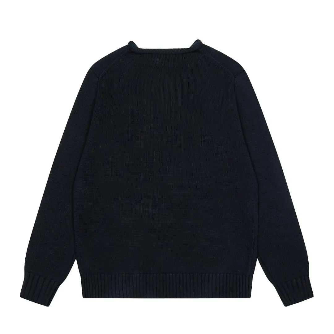 P470 top quality" Style number: DS881# (not off the shelves all year round) [Ralph Lauren Heavy Industry Bear Classic Car Autumn and Winter Couple Knitted Round Neck Sweater] ✅Ralph Lauren Ralph Lauren Classic Basic Bear Heavy Craftsman Same Style Knitted Sweater for Men and Women Couples ✅Main supplier platform live broadcast Wholesale entity Replenish if out of stock Not off the shelf ✅ZP quality 1:1 version Scan the code to enter the GF website Counter quality ✅Detailed quality is the only one in Guangzhou Imported quality cotton yarn, focusing on high-end, cost-effective, good quality needless to say. ✅The version is restored to the original. The maximum size can be worn up to 190 pounds. Loose, comfortable and stress-free. ✅The upper body is simple and easy to match. A must-have for male gods. Good-looking clothes are never picky. A must-have for couples. Recommended for wardrobe. Size: S-XL Color: Navy